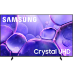 TV Samsung 55 pouces Crystal UHD 4K Série 8 avec Smart TV Tizen affichage violet moderne